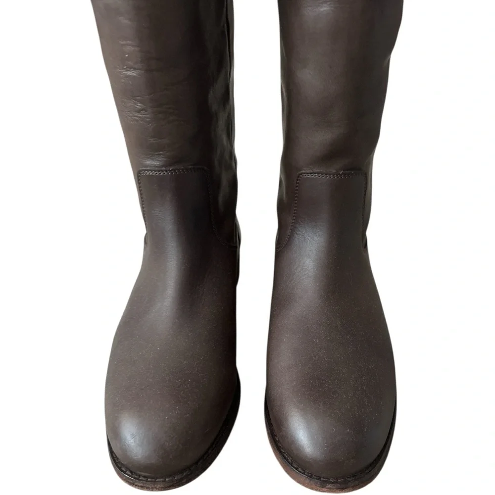 Frye Melissa Button 2 Boots Brown Women’s Size 8 Riding Tall Boots - Picture 4 of 12